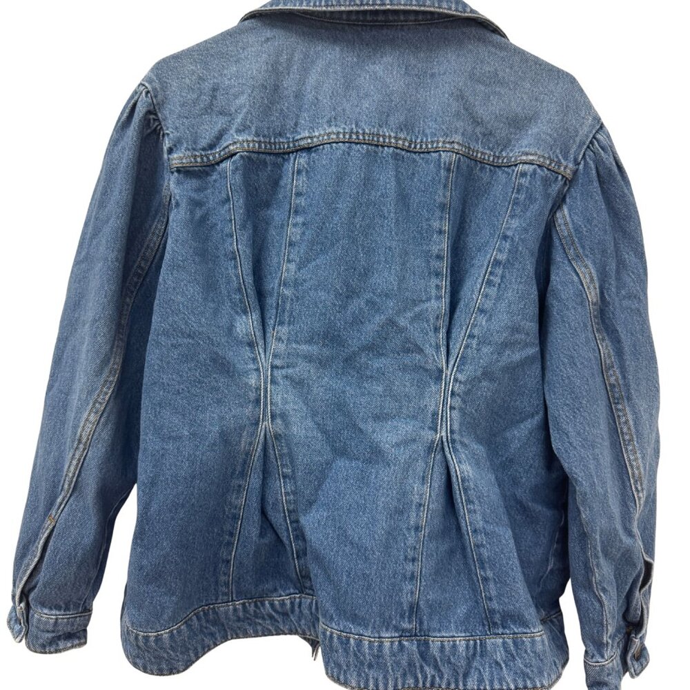 Future Collective x Gabriella Karefa XL Cinched Waist Y2K Denim Jacket Fitted - Picture 3 of 9
